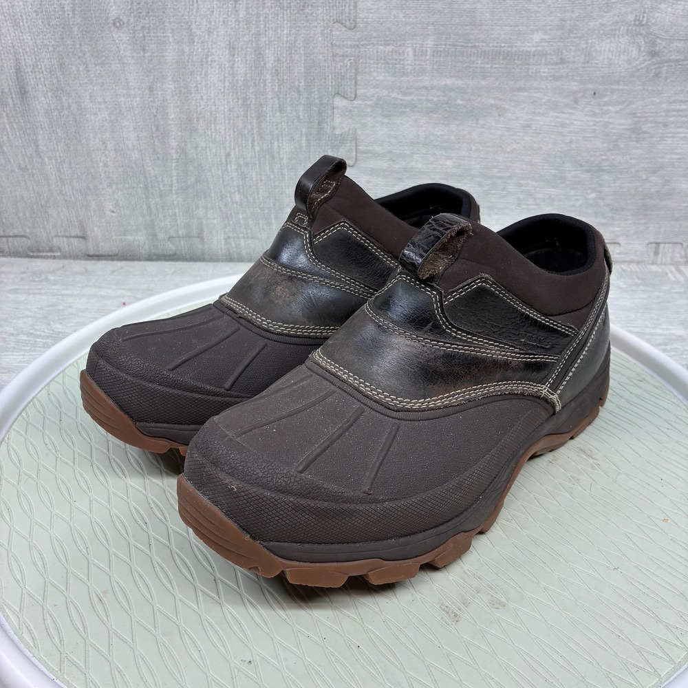 L.L. Bean Storm Chaser Tek 2.5 Duck Shoes Mens 9.5 Brown Leather Rubber Vibram